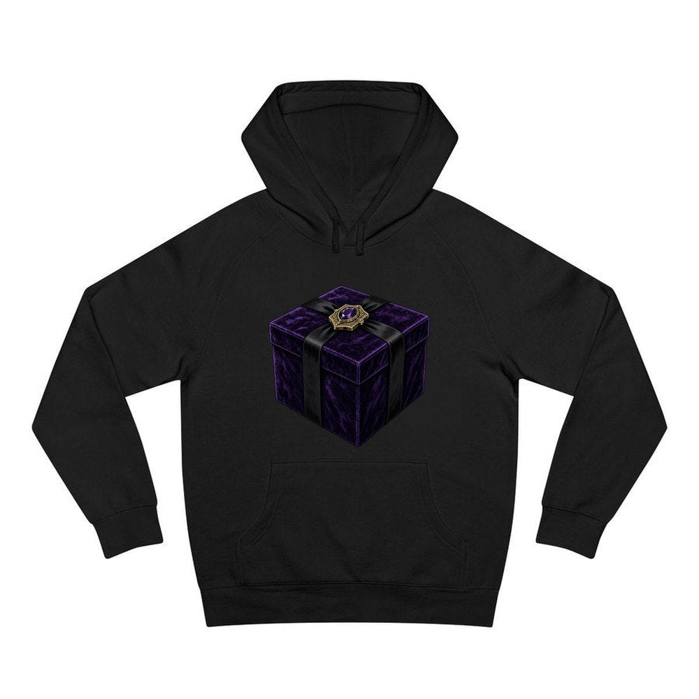 Purple Velvet Gift Box personalised Christmas hoodie in black
