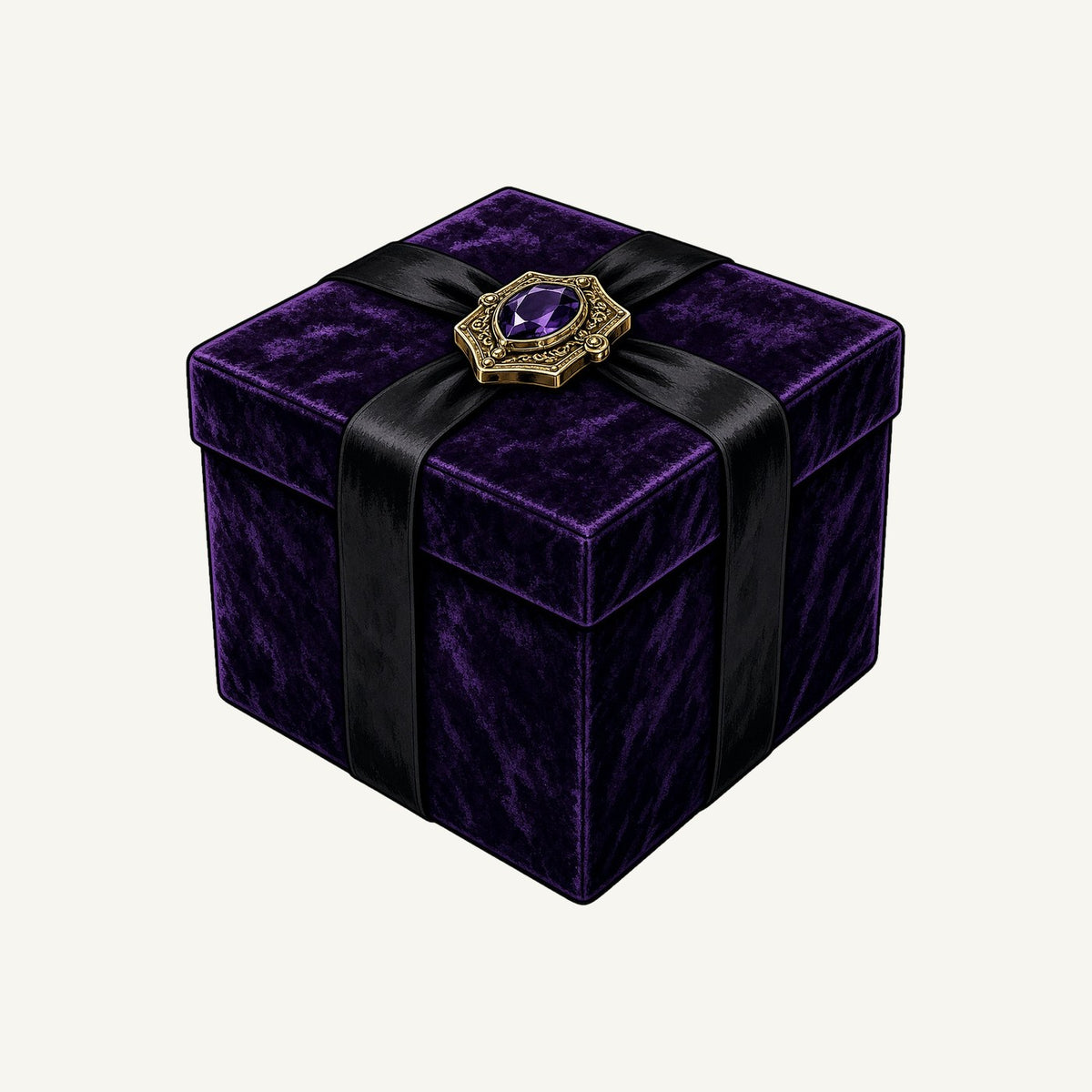 Purple Velvet Gift Box Personalised Santa Sack