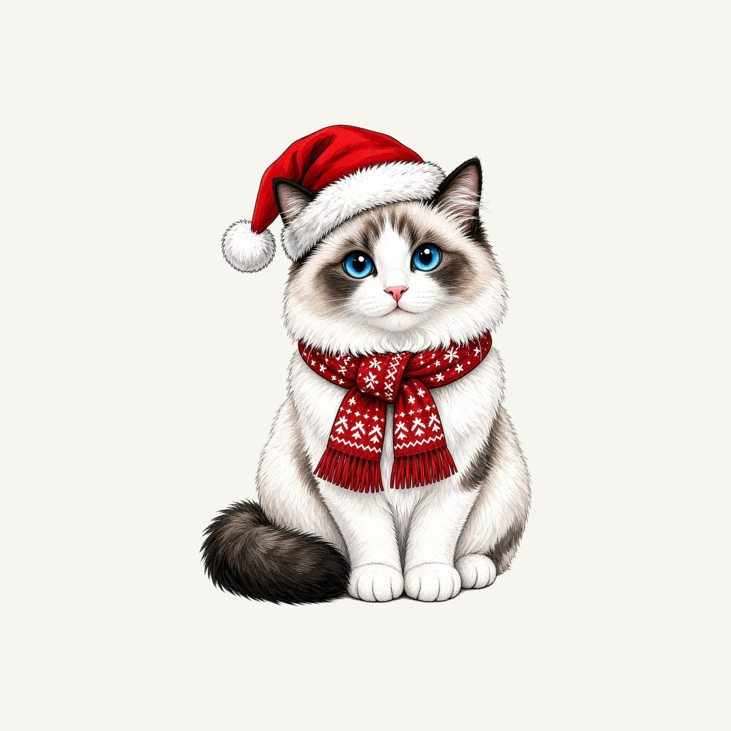 Ragdoll Christmas Personalised Christmas Pet Bandana, Cat or Dog