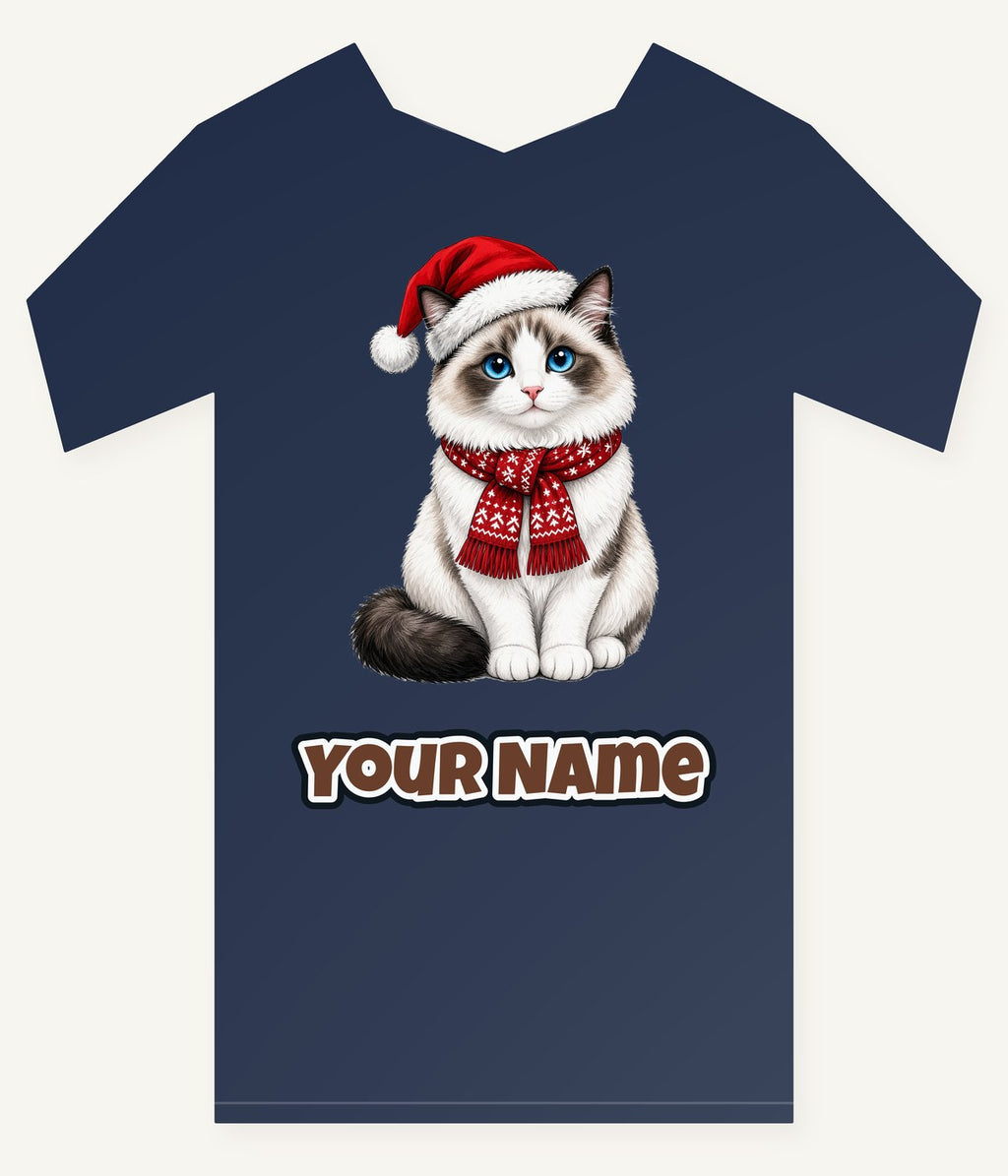 Ragdoll Christmas Personalised Kids Tee and Baby Bodysuit