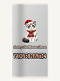 Ragdoll Christmas Personalised Beach Towel