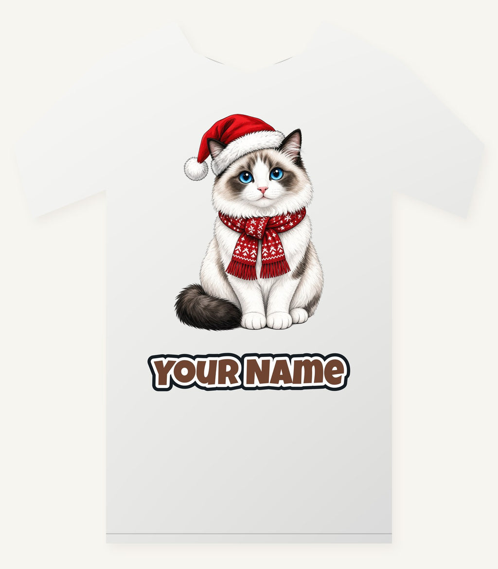 Ragdoll Christmas Personalised Christmas T-Shirt and Hoodie