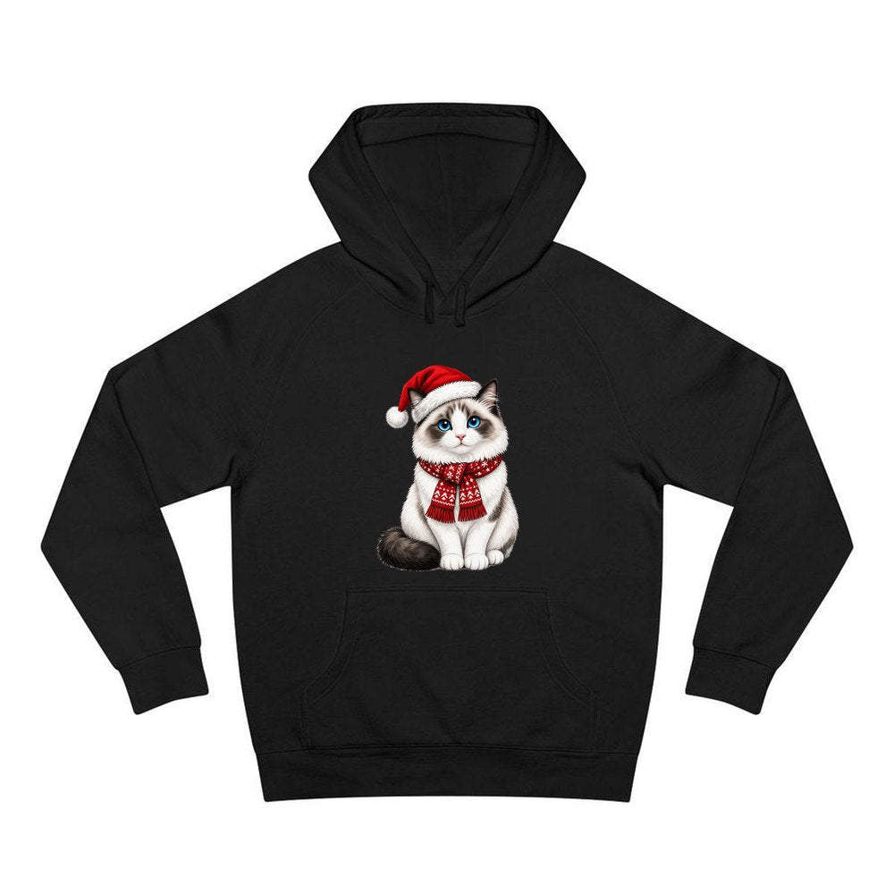 Ragdoll personalised Christmas hoodie in black