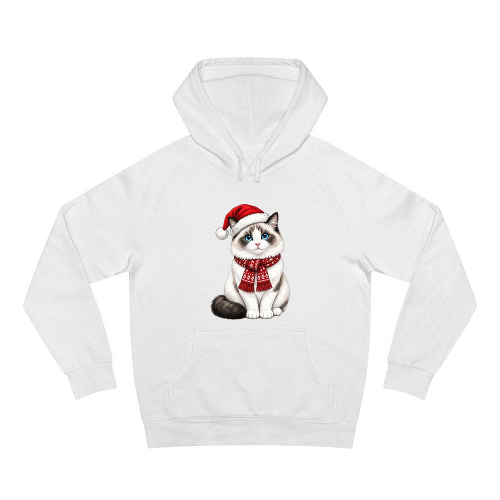 Ragdoll personalised Christmas hoodie in white
