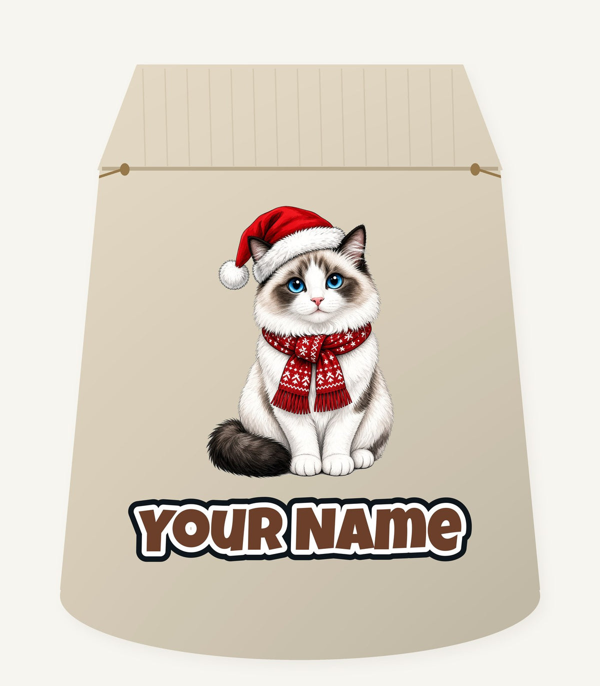 Ragdoll Christmas Personalised Santa Sack