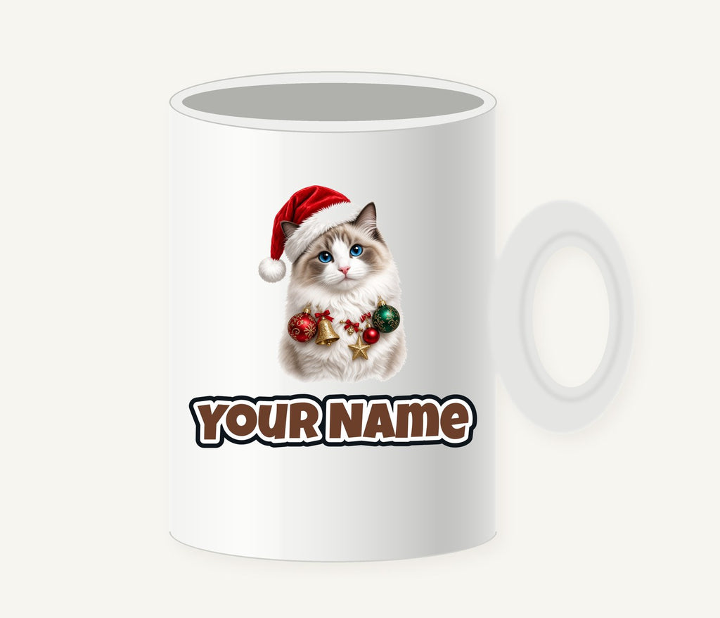 Ragdoll with Baubles Personalised Christmas Mug