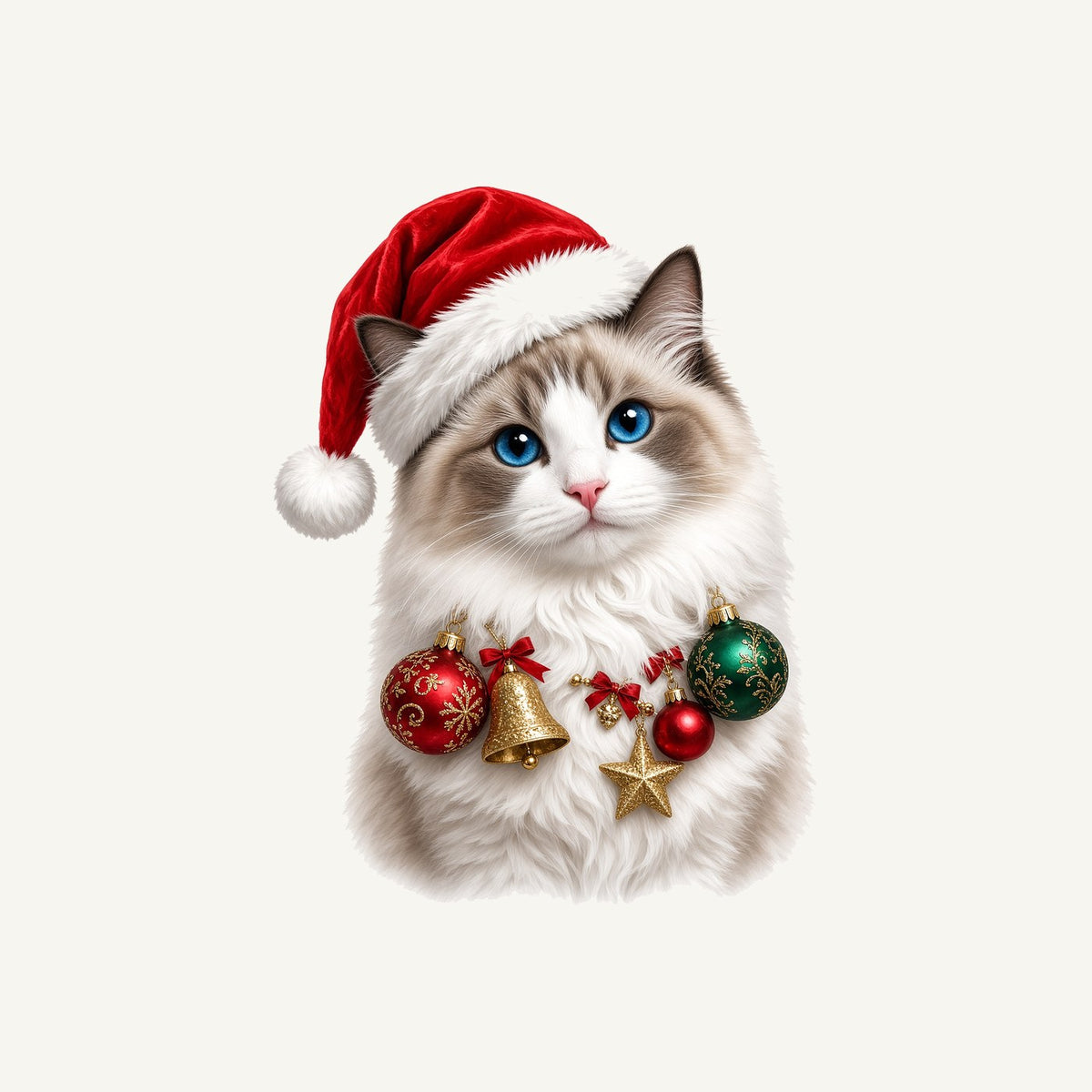 Ragdoll with Baubles Personalised Santa Sack