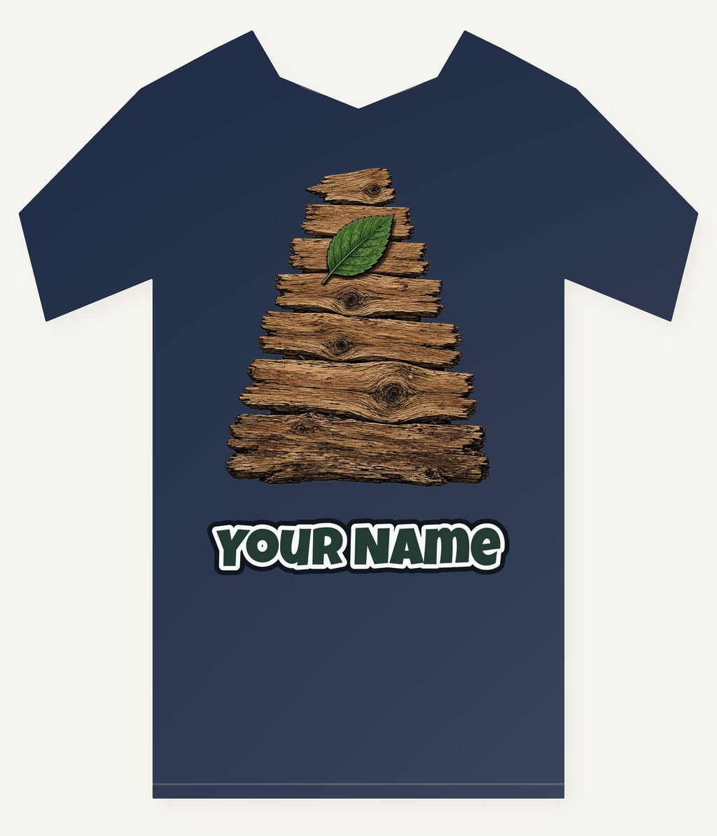 Reclaimed Timber Christmas Tree Personalised Kids Tee and Baby Bodysuit