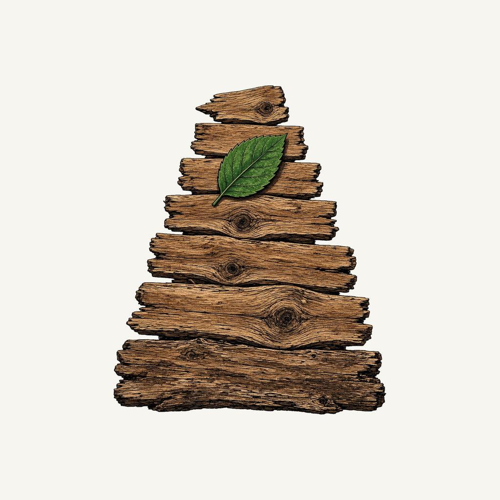 Reclaimed Timber Christmas Tree Personalised Kids Tee and Baby Bodysuit