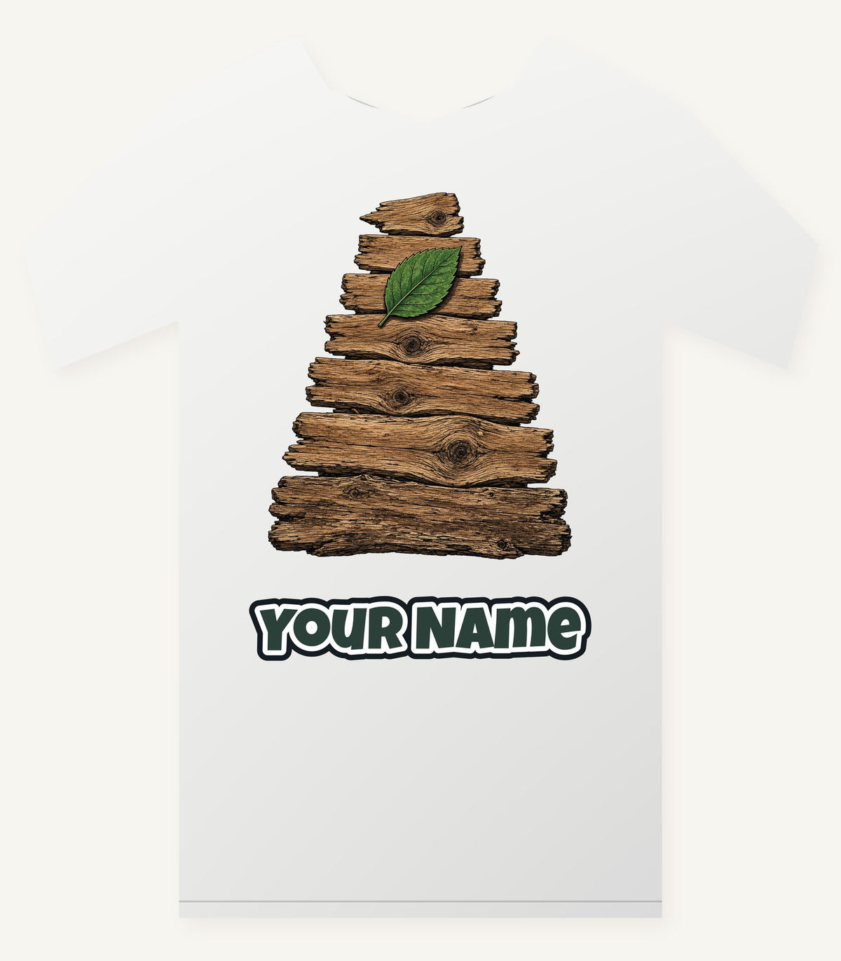 Reclaimed Timber Christmas Tree Personalised Christmas T-Shirt and Hoodie