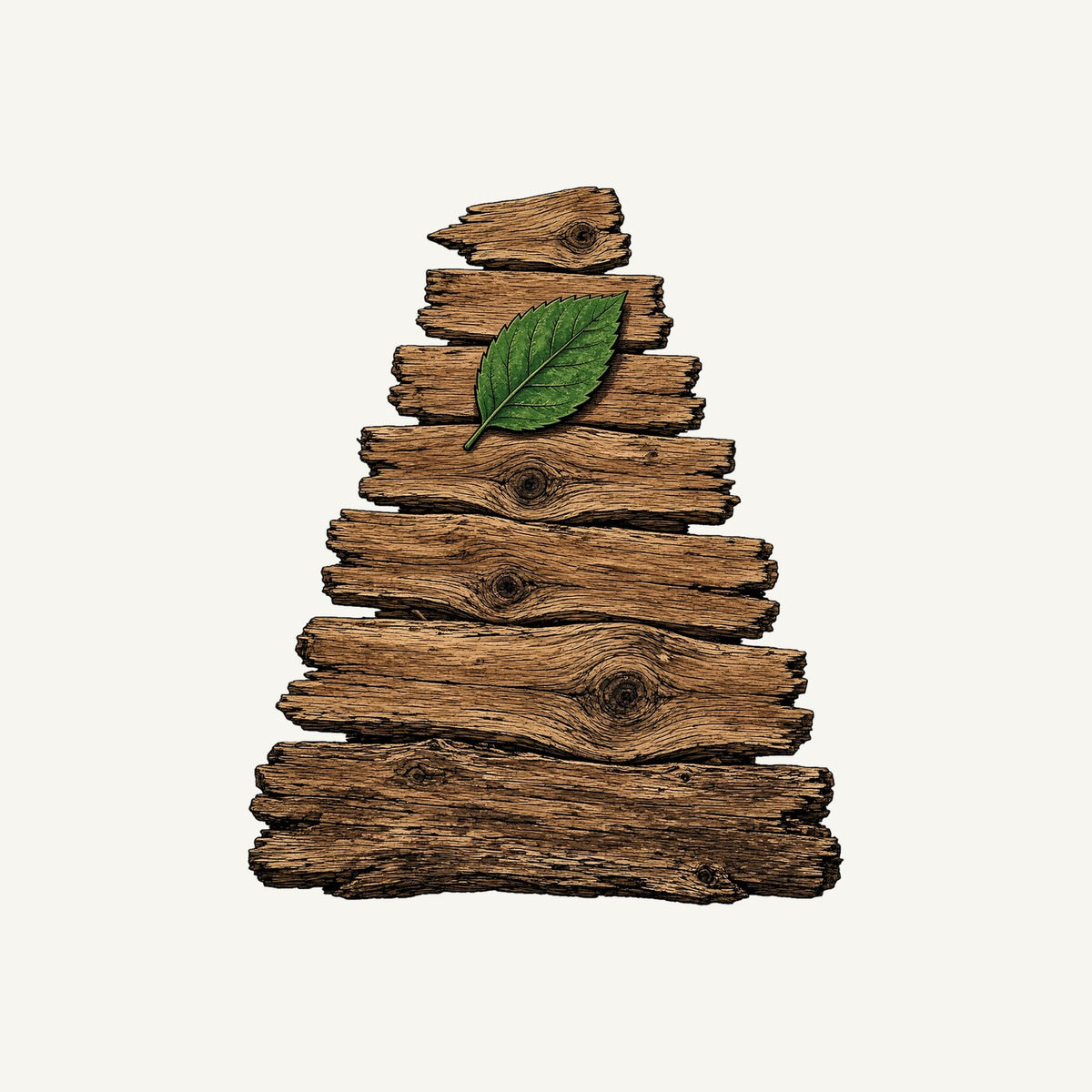 Reclaimed Timber Christmas Tree Personalised Santa Sack