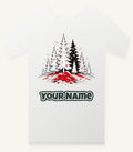 Red And Black Pine Forest Personalised Christmas T-Shirt and Hoodie