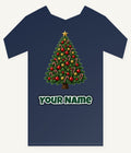 Red and Green Christmas Tree with Candy Canes Personalised Kids Tee and Baby Bodysuit