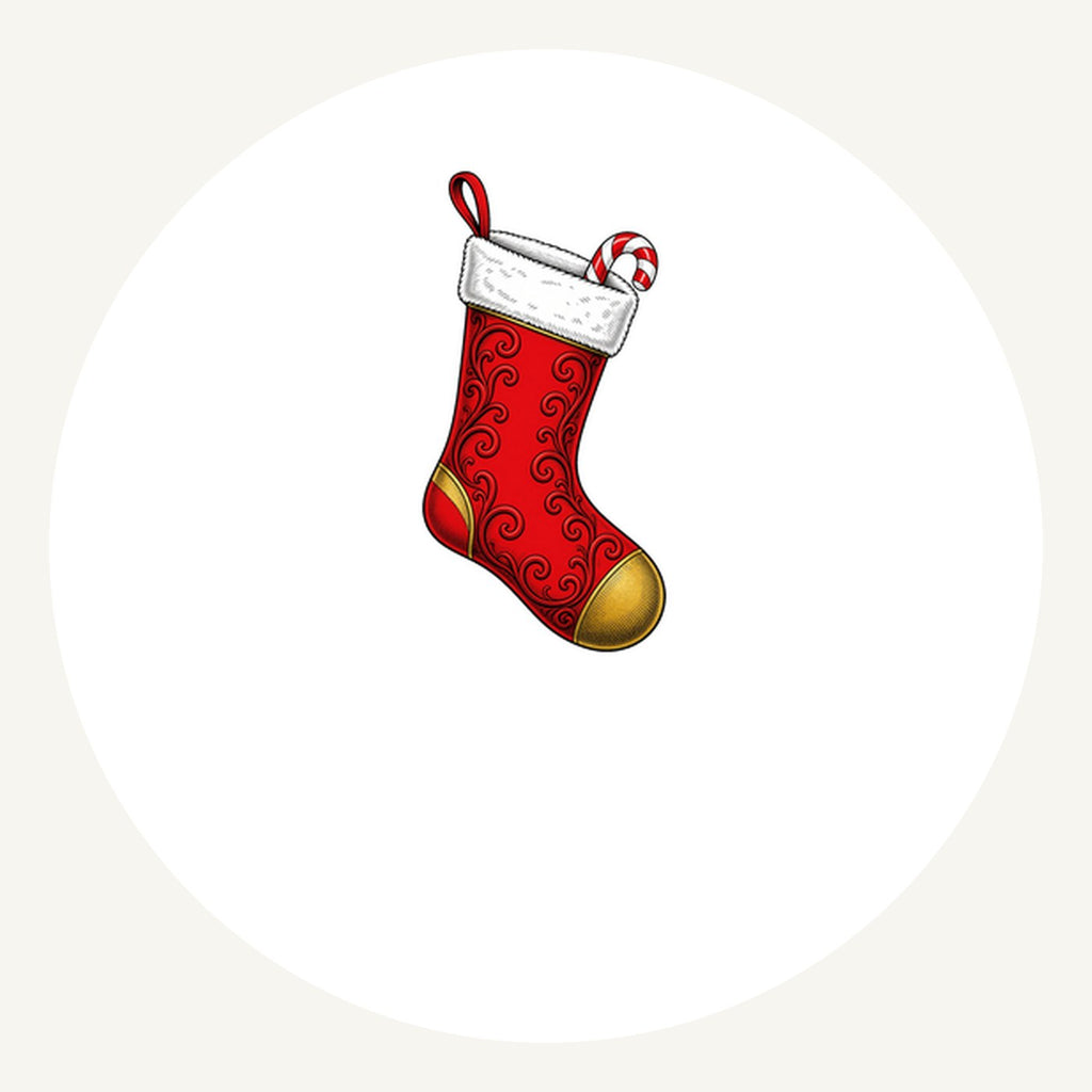 Red Christmas Stocking Personalised Pewter Christmas Ornament