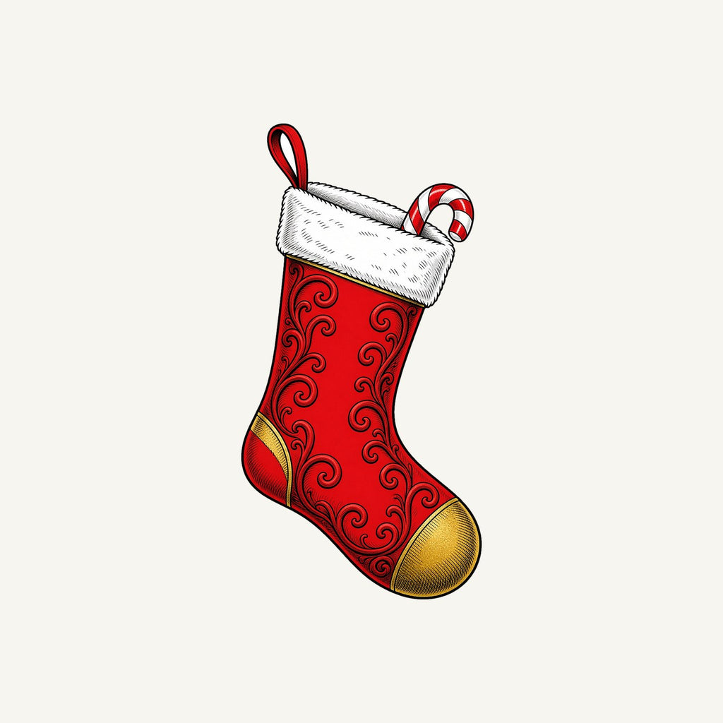 Red Christmas Stocking Personalised Christmas T-Shirt and Hoodie