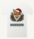 Red Fox in Santa Hat Personalised Christmas T-Shirt and Hoodie