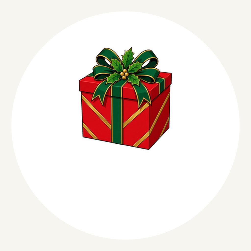 Red Gift Box Green Bow Personalised Pewter Christmas Ornament