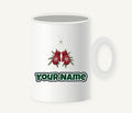 Red Knitted Christmas Mittens Personalised Christmas Mug