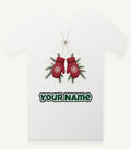 Red Knitted Christmas Mittens Personalised Christmas T-Shirt and Hoodie