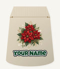 Red Poinsettia Bouquet Personalised Santa Sack