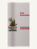 Reindeer 1, Tree 0 Personalised Beach Towel