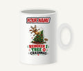 Reindeer 1, Tree 0 Personalised Christmas Mug
