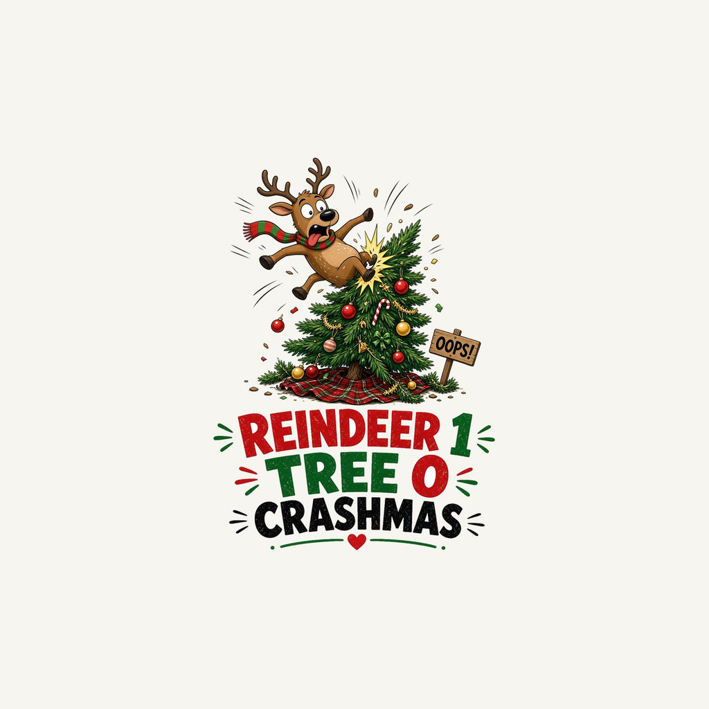 Reindeer 1, Tree 0 Personalised Christmas Mug