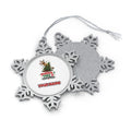 Reindeer 1, Tree 0 Personalised Pewter Christmas Ornament