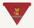 Reindeer Antler Cat Personalised Christmas Dog Bandana