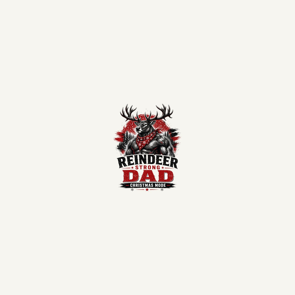 Reindeer Strong Dad Personalised Beach Towel