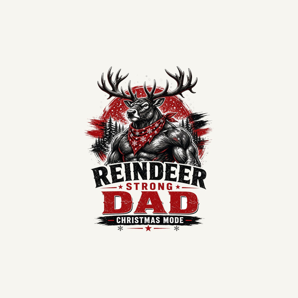 Reindeer Strong Dad Personalised Christmas Mug