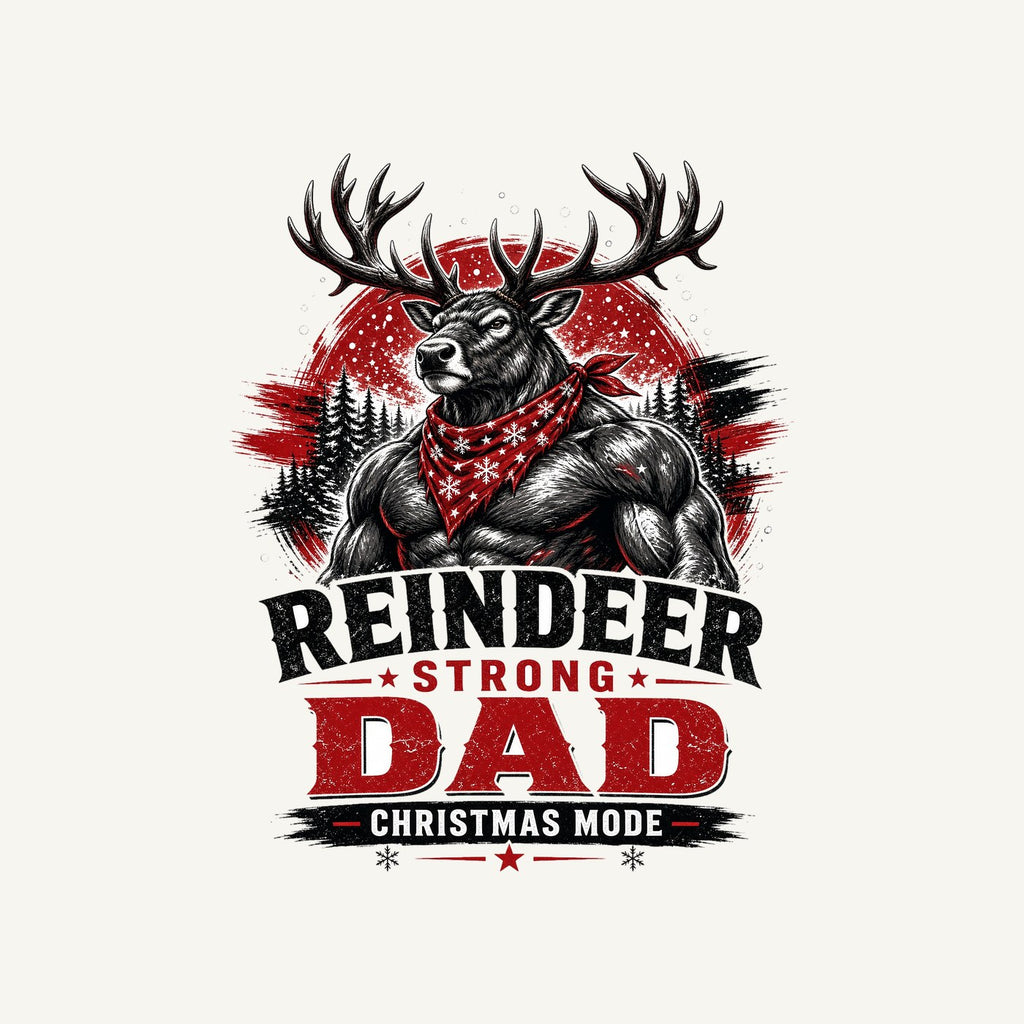 Reindeer Strong Dad Personalised Santa Sack