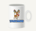 Reindeer With Bauble Antlers Personalised Christmas Mug