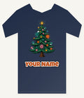 Retro Atomic Christmas Tree Personalised Kids Tee and Baby Bodysuit