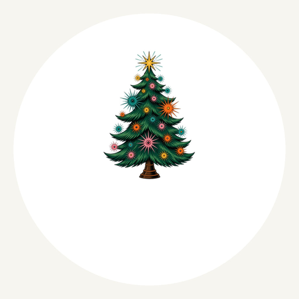 Retro Atomic Christmas Tree Personalised Pewter Christmas Ornament