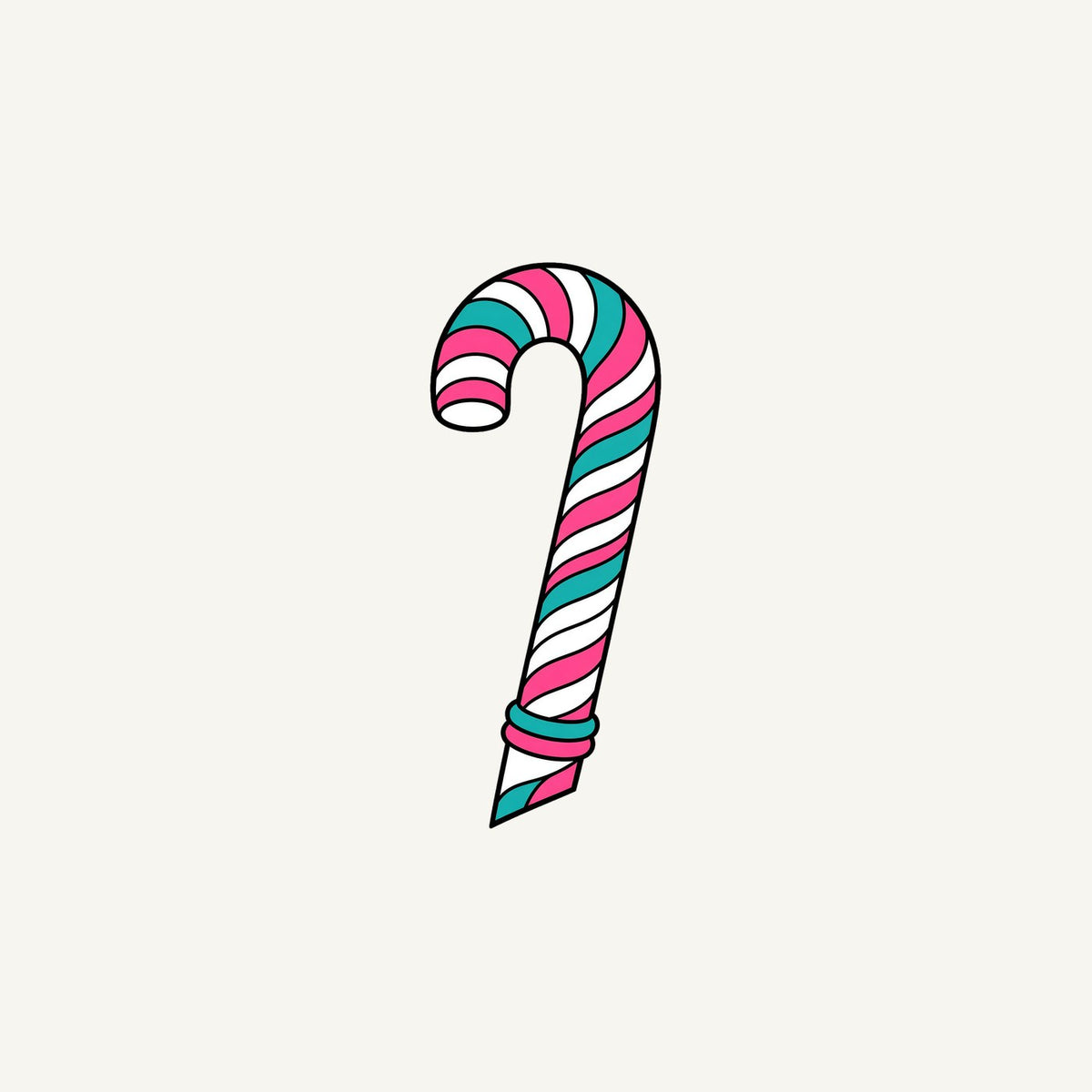 Retro Candy Cane Personalised Christmas Mug