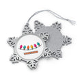 Retro Christmas Light Bulbs Personalised Pewter Christmas Ornament