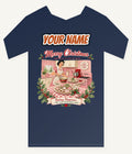 Retro Kitchen Christmas Baking Personalised Kids and Baby Christmas Tee