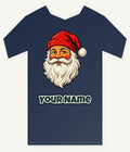 Retro Santa Face Personalised Kids Tee and Baby Bodysuit