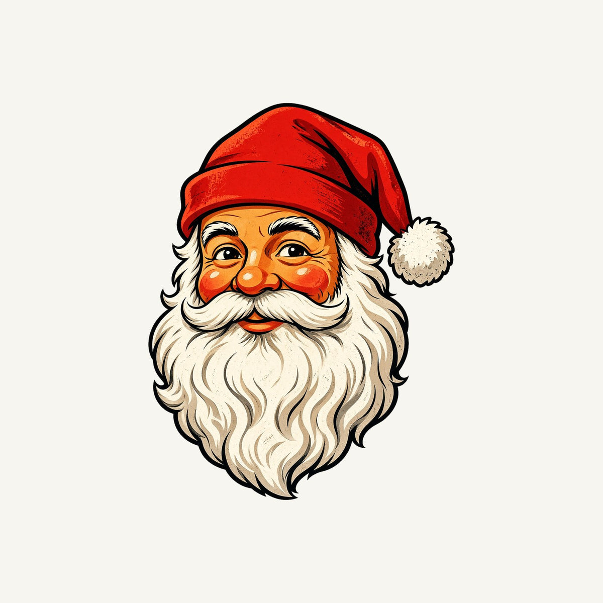 Retro Santa Face Personalised Kids Tee and Baby Bodysuit