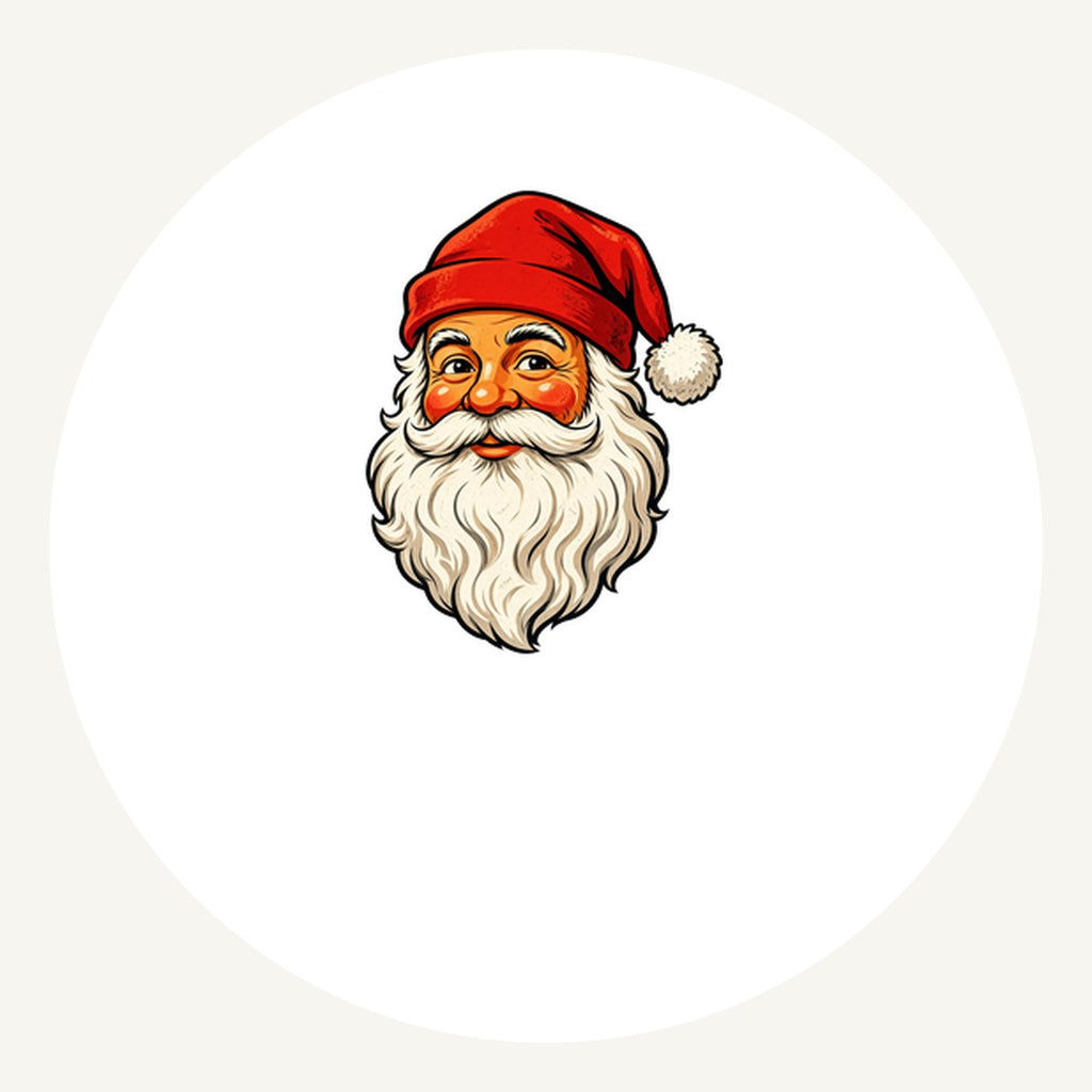 Retro Santa Face Personalised Pewter Christmas Ornament