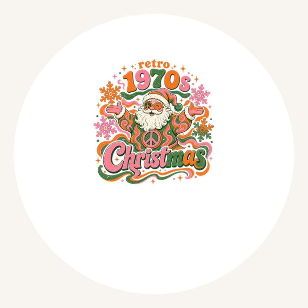 Retro Seventies Groovy Santa Personalised Pewter Christmas Ornament