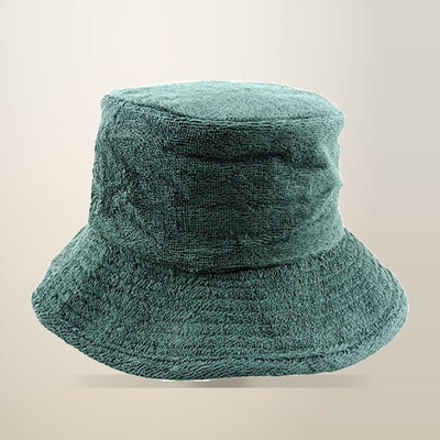 BR Apparel Terry Towelling Bucket Hat, Bottle Green