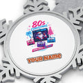 Retro Video Tape Christmas Personalised Pewter Christmas Ornament