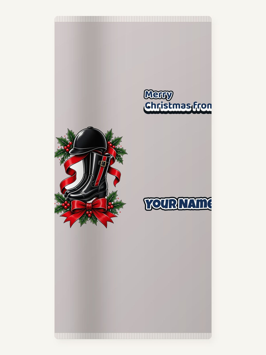 Riding Boots and Helmet Personalised Beach Towel
