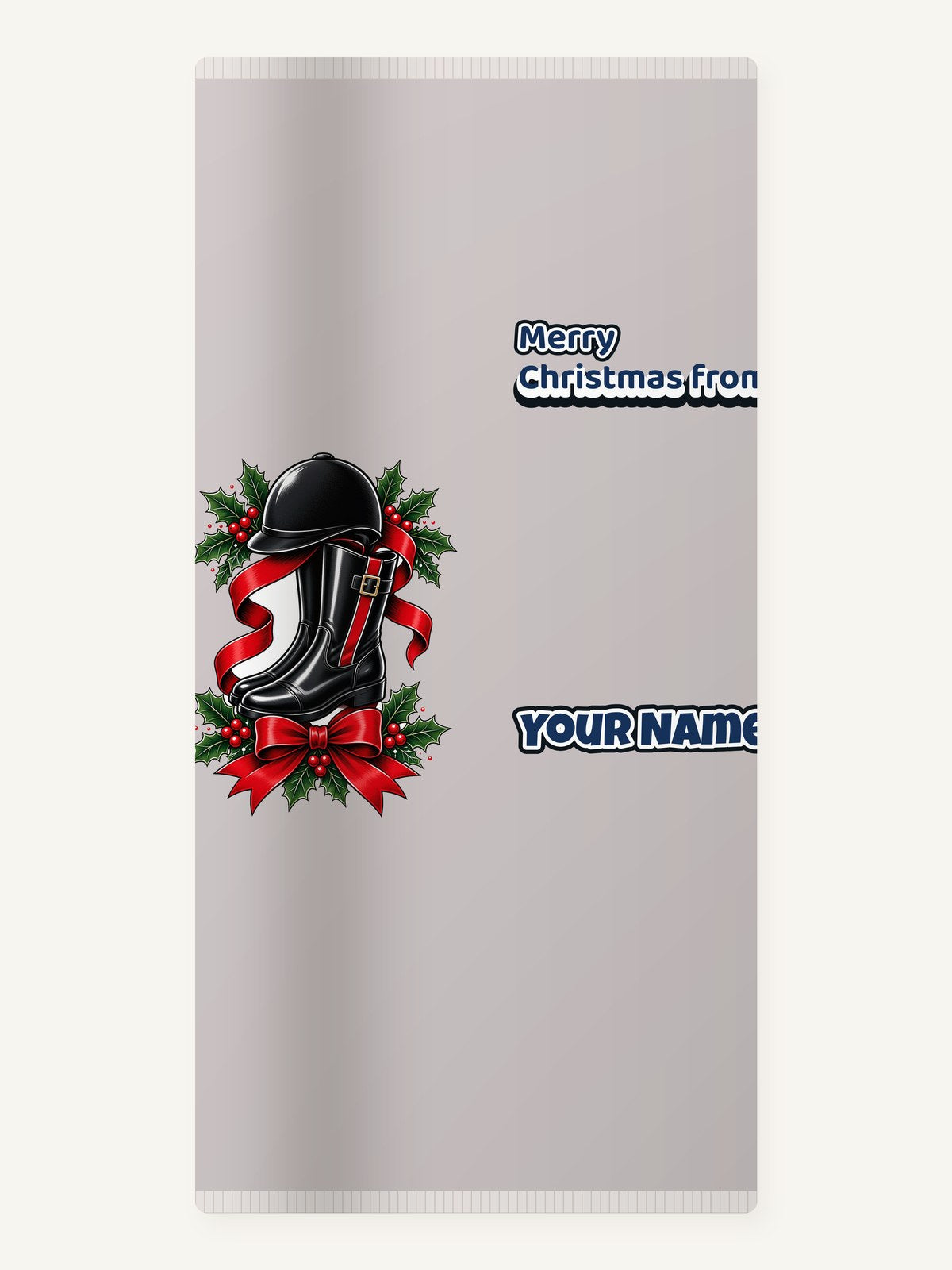 Riding Boots and Helmet Personalised Beach Towel