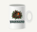 Robin In A Twig Nest Personalised Christmas Mug