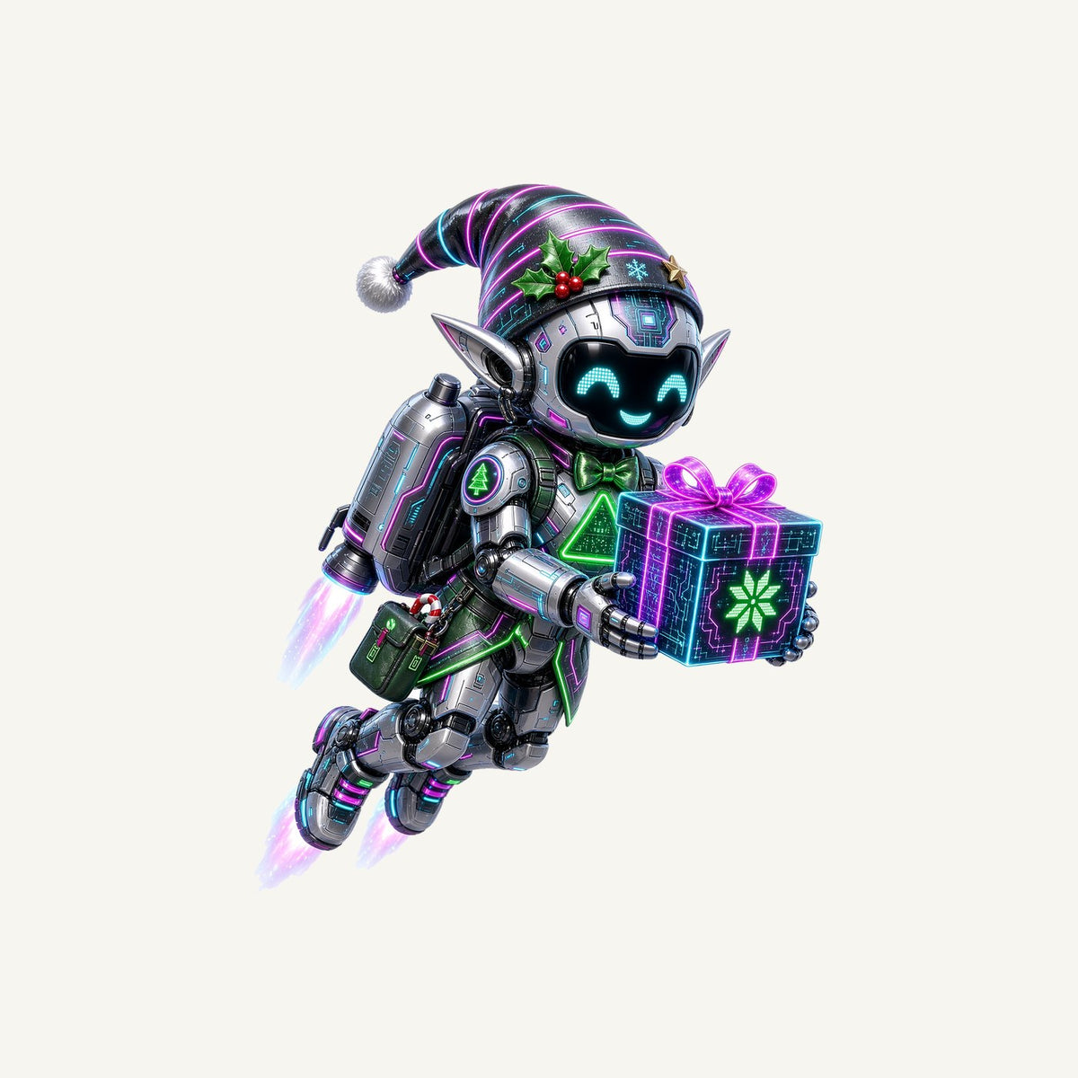 Robot Elf Airborne Personalised Santa Sack