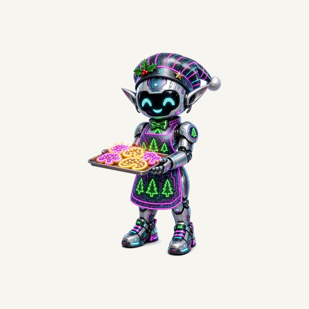 Robot Elf Baking Personalised Christmas T-Shirt and Hoodie