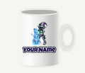 Robot Elf Builds a Snowman Personalised Christmas Mug